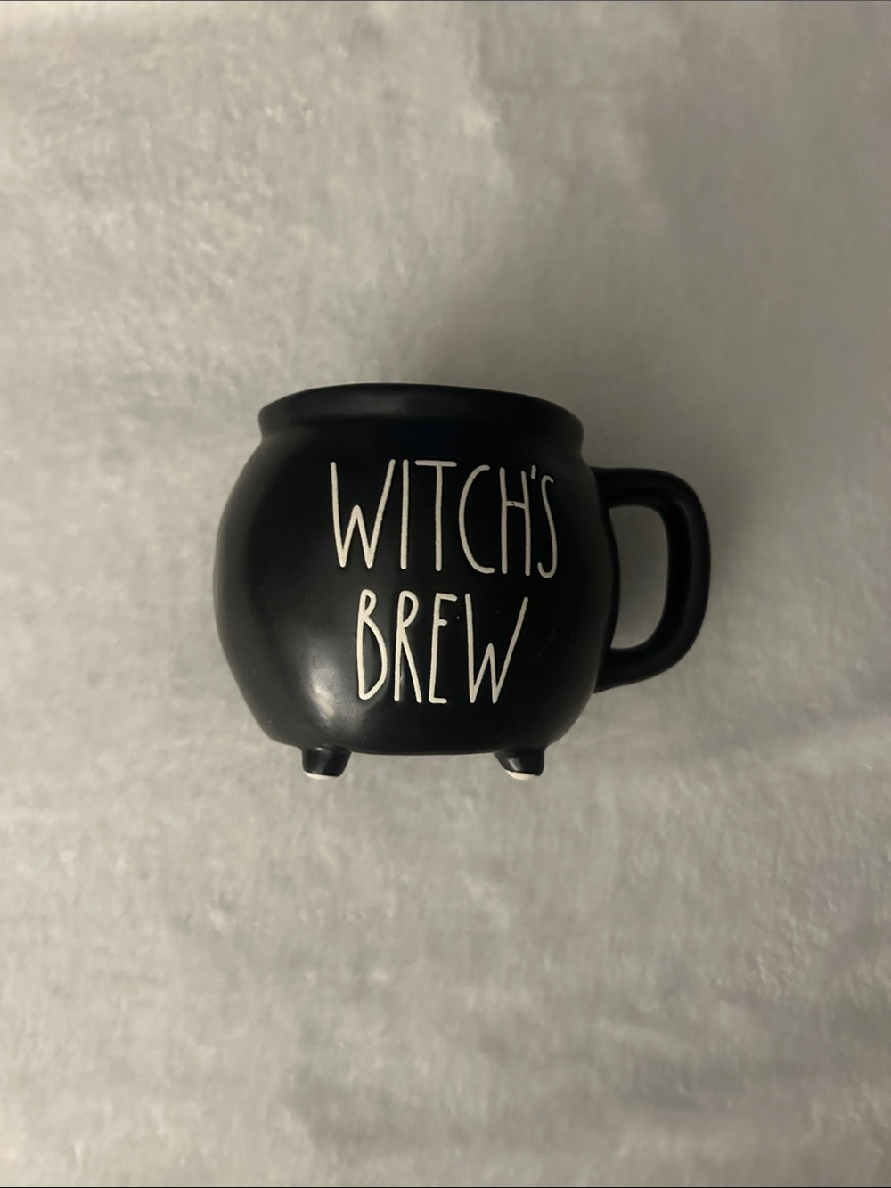 Rae Dunn Black "Witch's Brew" Ceramic Cauldron Mug